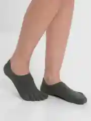 Зеленый короткие носки с пальцами, хлопковые следки