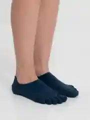 Синий короткие носки с пальцами, хлопковые следки