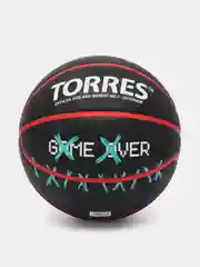 Красный мяч баскетбольный TORRES GAME OVER, размер 7