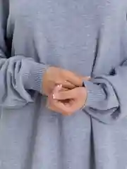 Серый свитер женский тёплый оверсайз , кофта высокий ворот, oversize однотонный