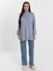 Серый свитер женский тёплый оверсайз , кофта высокий ворот, oversize однотонный