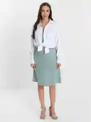 Бирюзовый платье ЖЕНСКОЕ С РУБАШКОЙ ДВОЙКА
