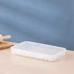 Белый контейнер для еды и заморозки пельмений/ягод/овощей с крышкой