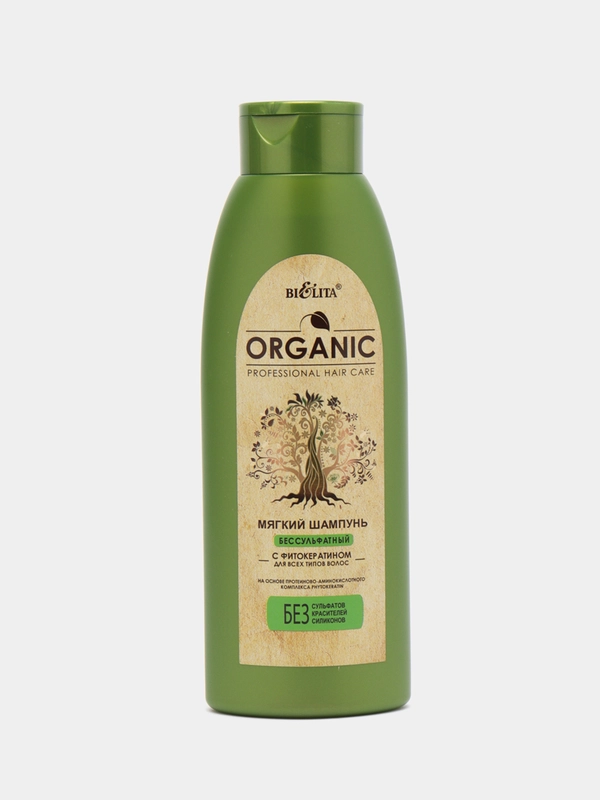 Белита Мягкий бессульфатный шампунь с фитокератином ORGANIC "Professional Hair Care"