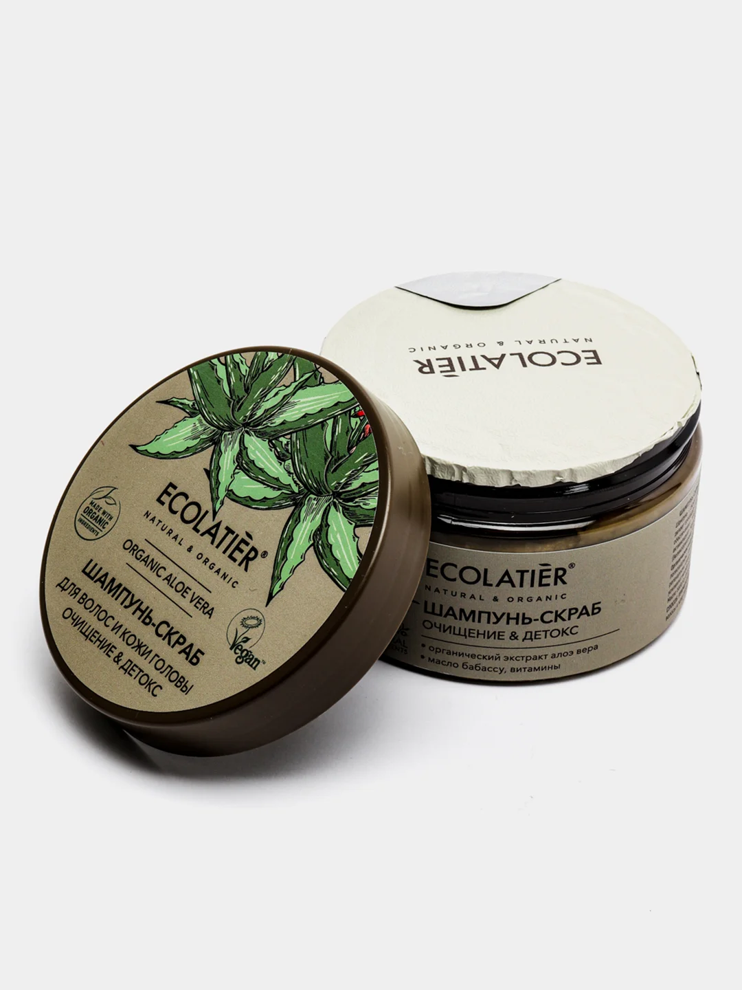 Шампунь-скраб для волос и кожи головы Очищение и Детокс Ecolatier Green 300 г