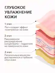 Увлажняющие патчи для глаз от темных кругов, отеков и морщин с пептидами, 60шт. Bioaqua