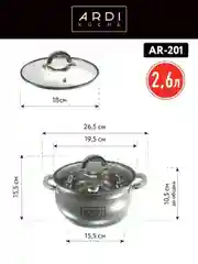 Кастрюля ARDI KUCHE AR-201 обем 2,6 л