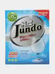 Таблетки для безопасного мытья посуды в ПММ Jundo Active Oxygen  3 в 1, без запаха, 200 шт