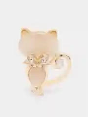 Желтый брошь с кошачьим глазом