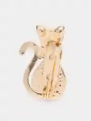 Красный брошь с кошачьим глазом