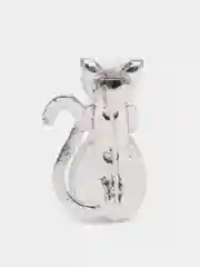 Багровый брошь с кошачьим глазом