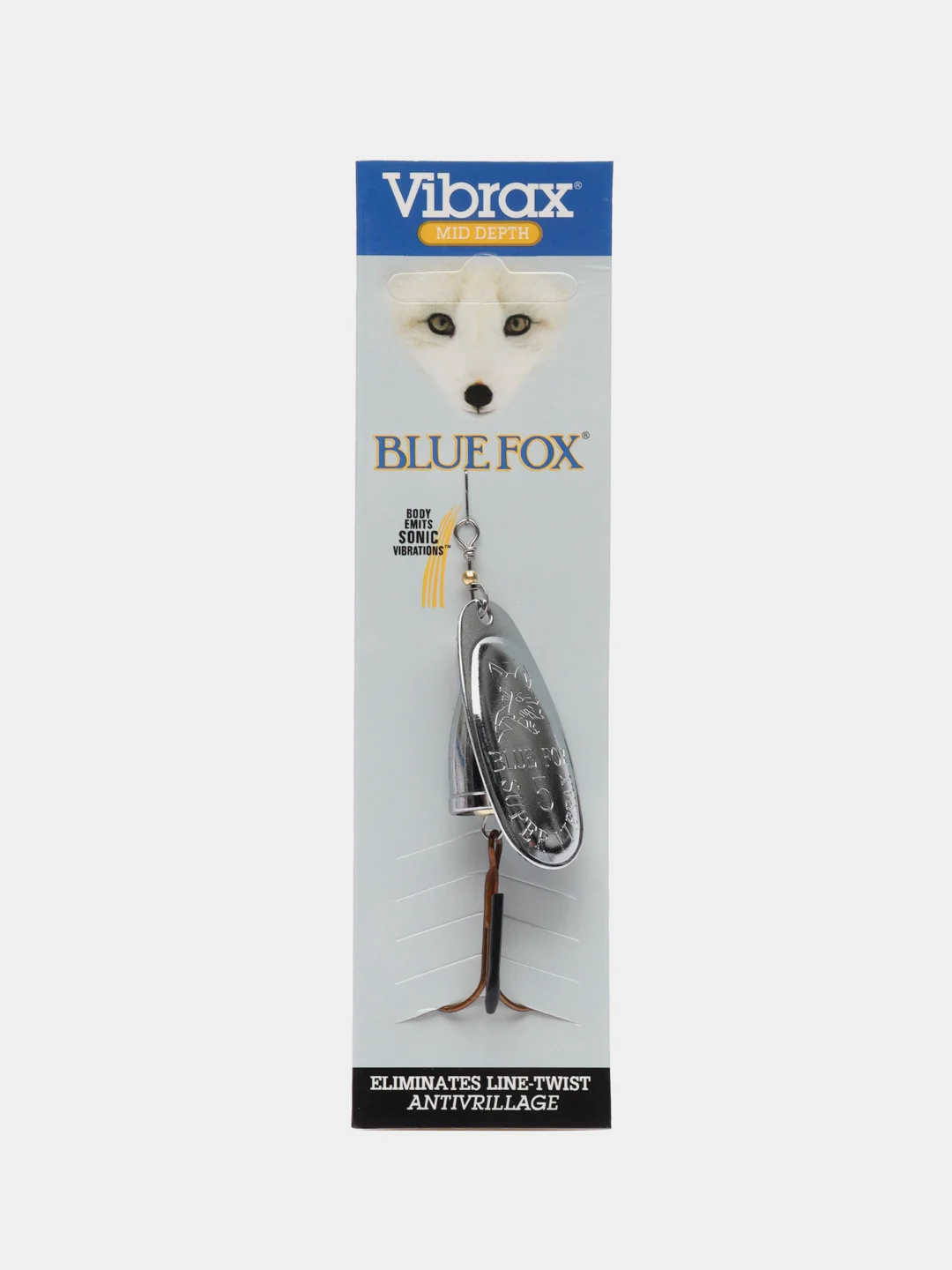 Серебряный блесна вращающаяся BLUE FOX