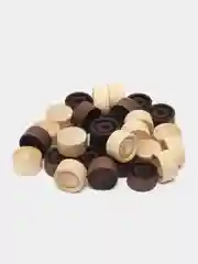 Фишки для нард и шашек, 30 шт, d-1.9 cм, h-0.9 cм, дерево