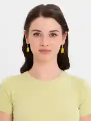 Желтый серьги женские "Мишки"