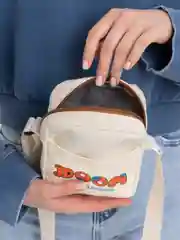 Белый сумка женская через плечо из холста