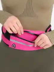 Розовый сумка поясная спортивная для бега, велосипедная