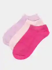 Разноцветный носки женские, короткие, однотонные, 3 пары, 5 пар