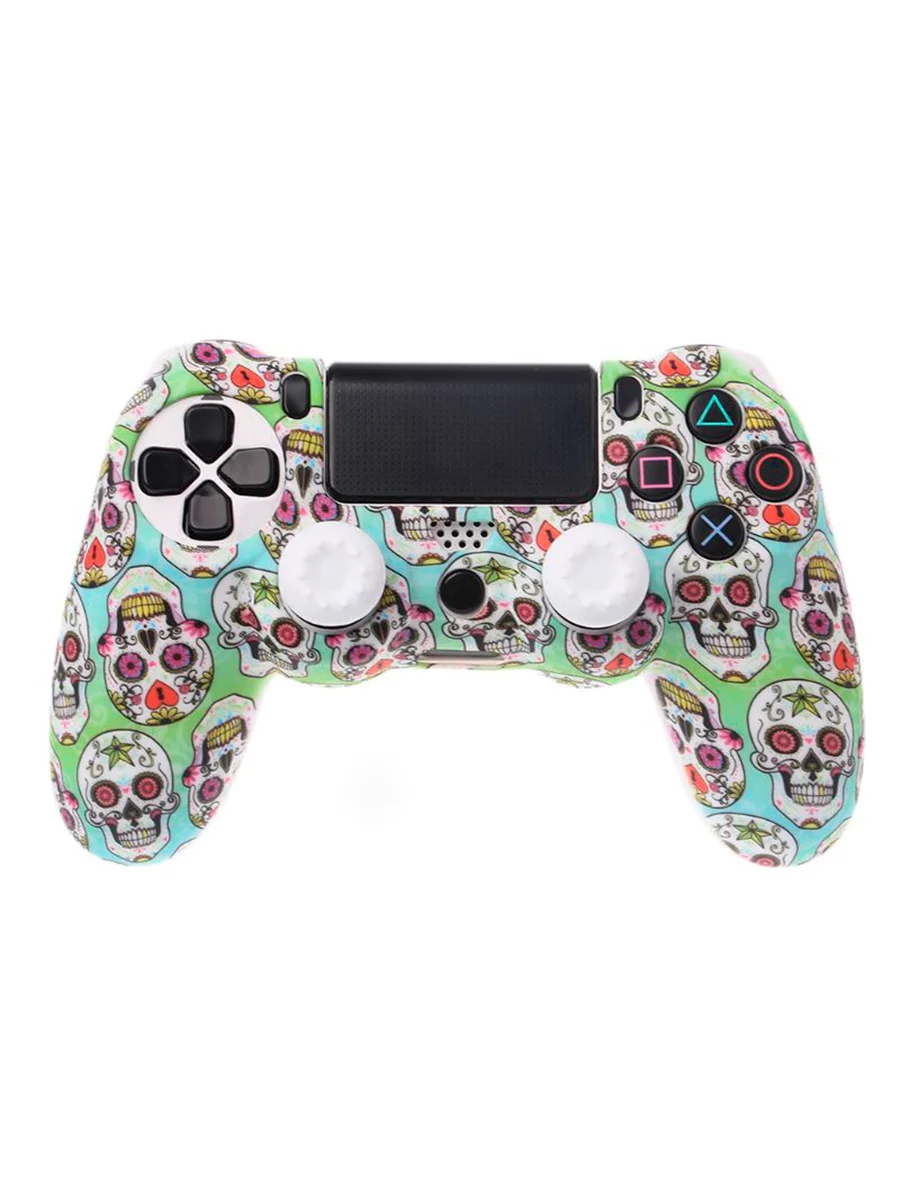 Салатовый защитный силиконовый чехол для геймпада Sony PlayStation 4 DualShock, накладка на джойстик
