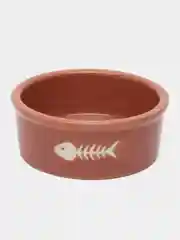 Коричневый миска керамическая, для кошки и собак