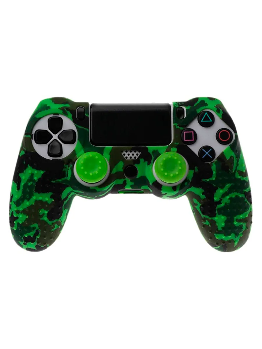 Лесной зеленый защитный силиконовый чехол для геймпада Sony PlayStation 4 DualShock, накладка на джойстик