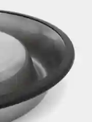 Серый металлик миска металлическая на резинке для кошки и собак
