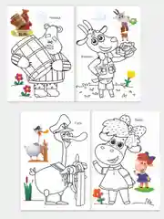 Лесной зеленый раскраска для малышей 3-5 лет Буренка Даша, 14*20см, 14 стр, 14 картинок для раскрашивания