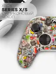 Рыжий защитный чехол для геймпада Xbox Series X / S силиконовый, накладка на джойстик-контроллер
