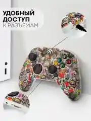 Рыжий защитный чехол для геймпада Xbox Series X / S силиконовый, накладка на джойстик-контроллер