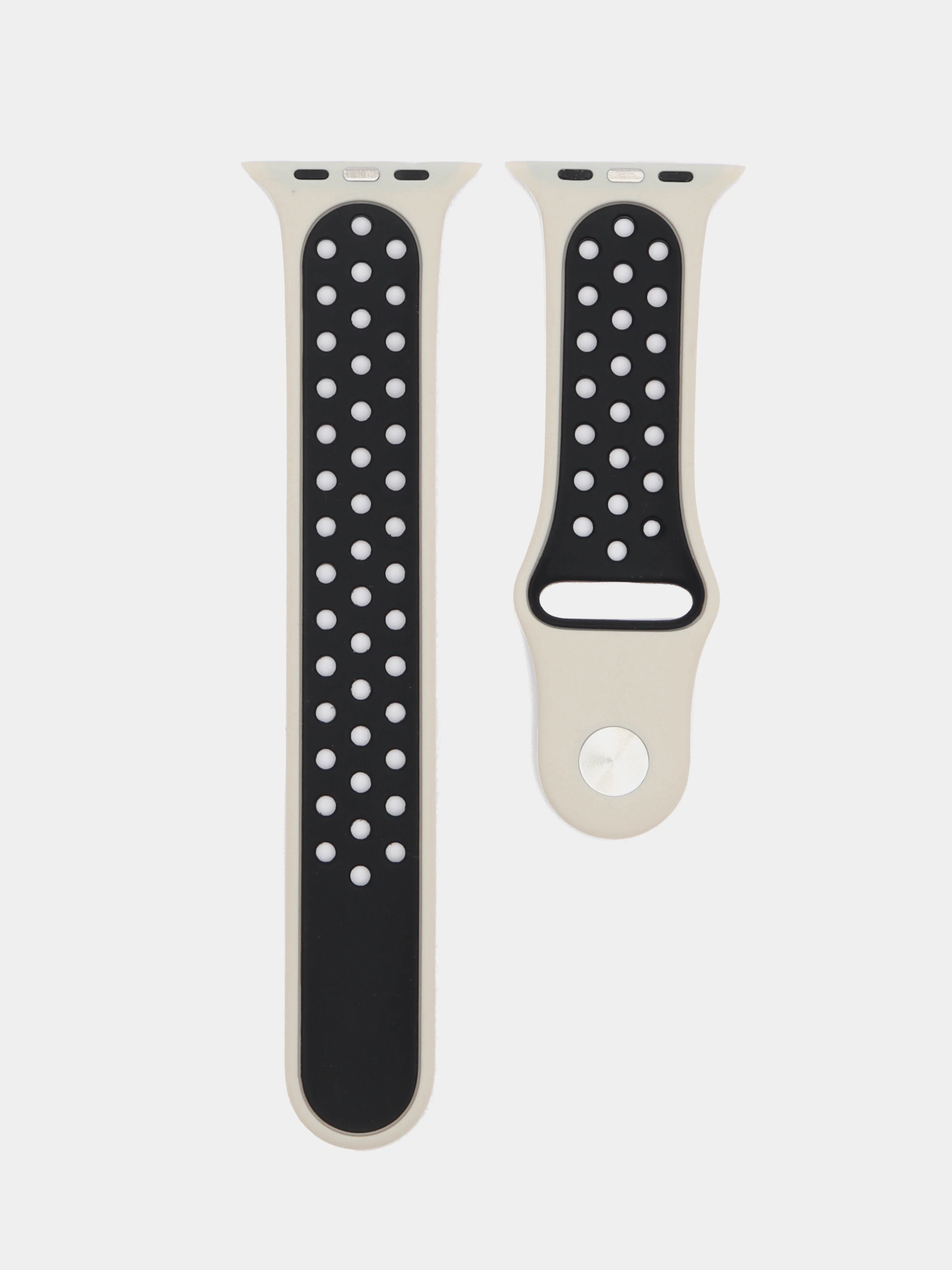 Бежевый силиконовый ремешок для часов Apple Watch 1-7, SE