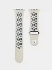 Бежевый силиконовый ремешок для часов Apple Watch 1-7, SE