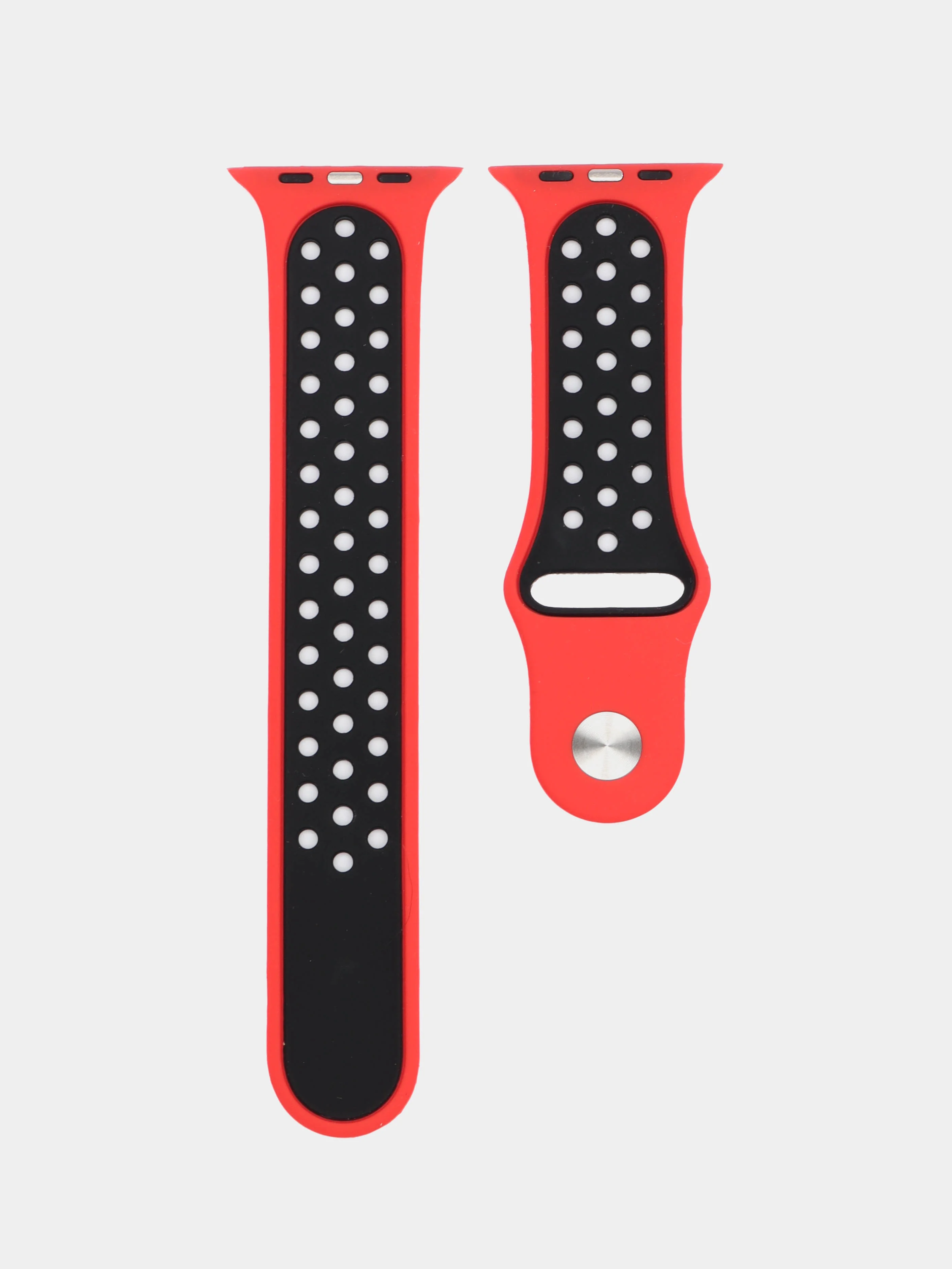 Красный силиконовый ремешок для часов Apple Watch 1-7, SE