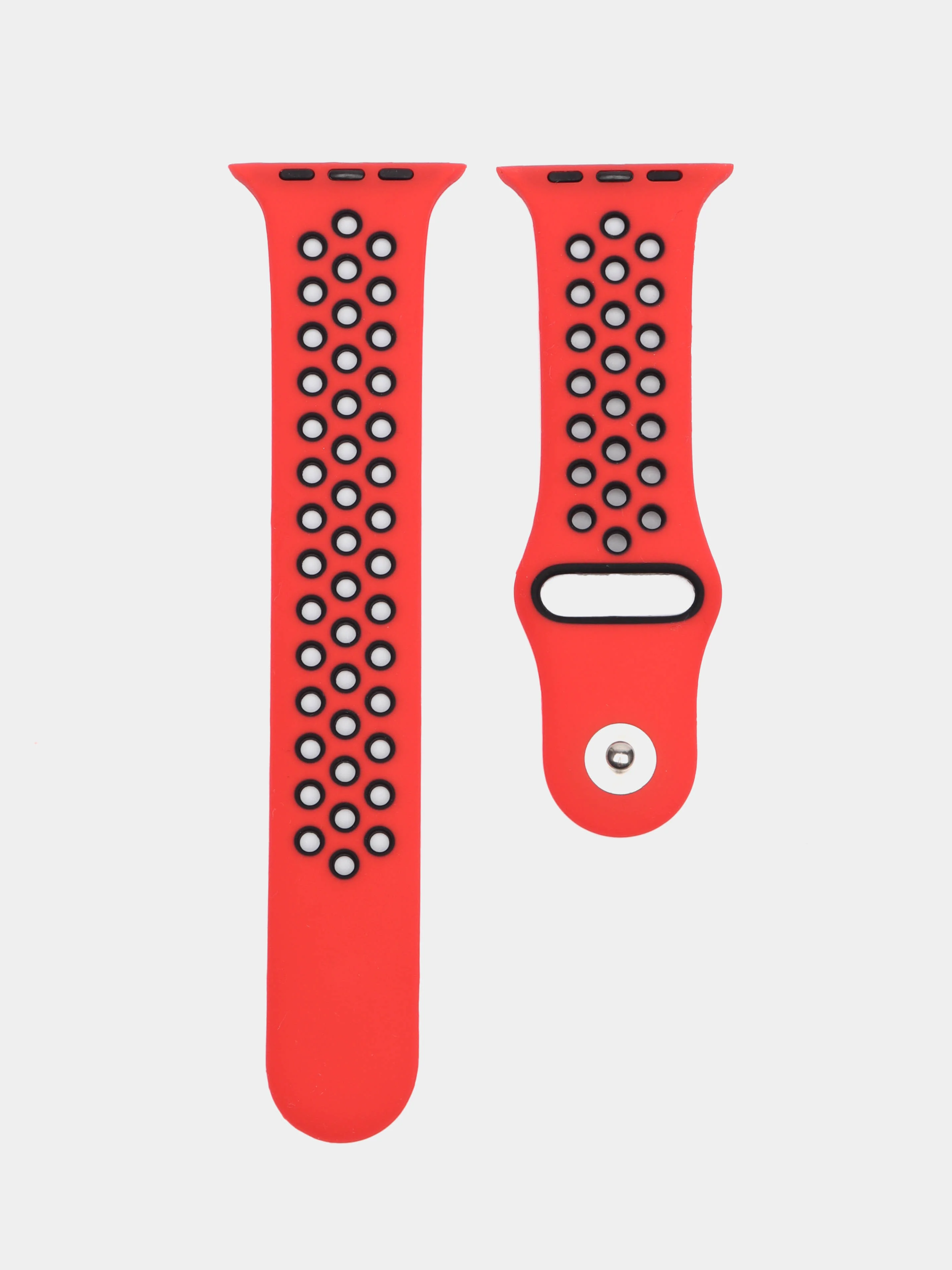 Красный силиконовый ремешок для часов Apple Watch 1-7, SE