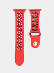 Красный силиконовый ремешок для часов Apple Watch 1-7, SE