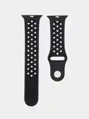 Черный силиконовый ремешок для часов Apple Watch 1-7, SE
