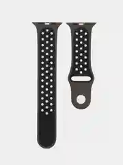 Хром силиконовый ремешок для часов Apple Watch 1-7, SE