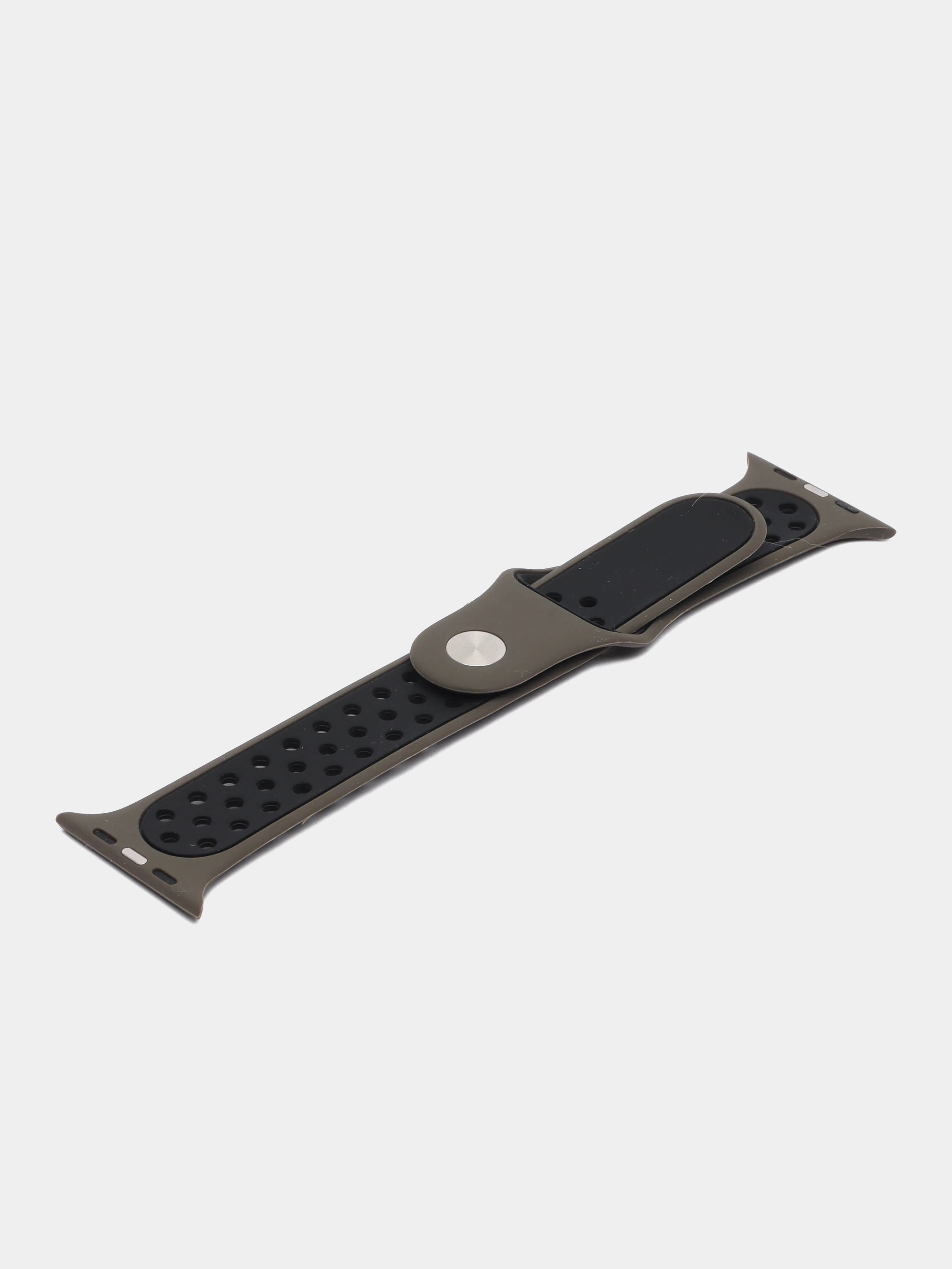 Хром силиконовый ремешок для часов Apple Watch 1-7, SE
