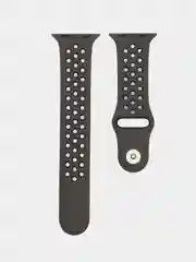 Хром силиконовый ремешок для часов Apple Watch 1-7, SE