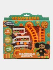 Детская железная дорога 11 деталей, "Три кота", "Синий трактор", "Буба", "Чебурашка"