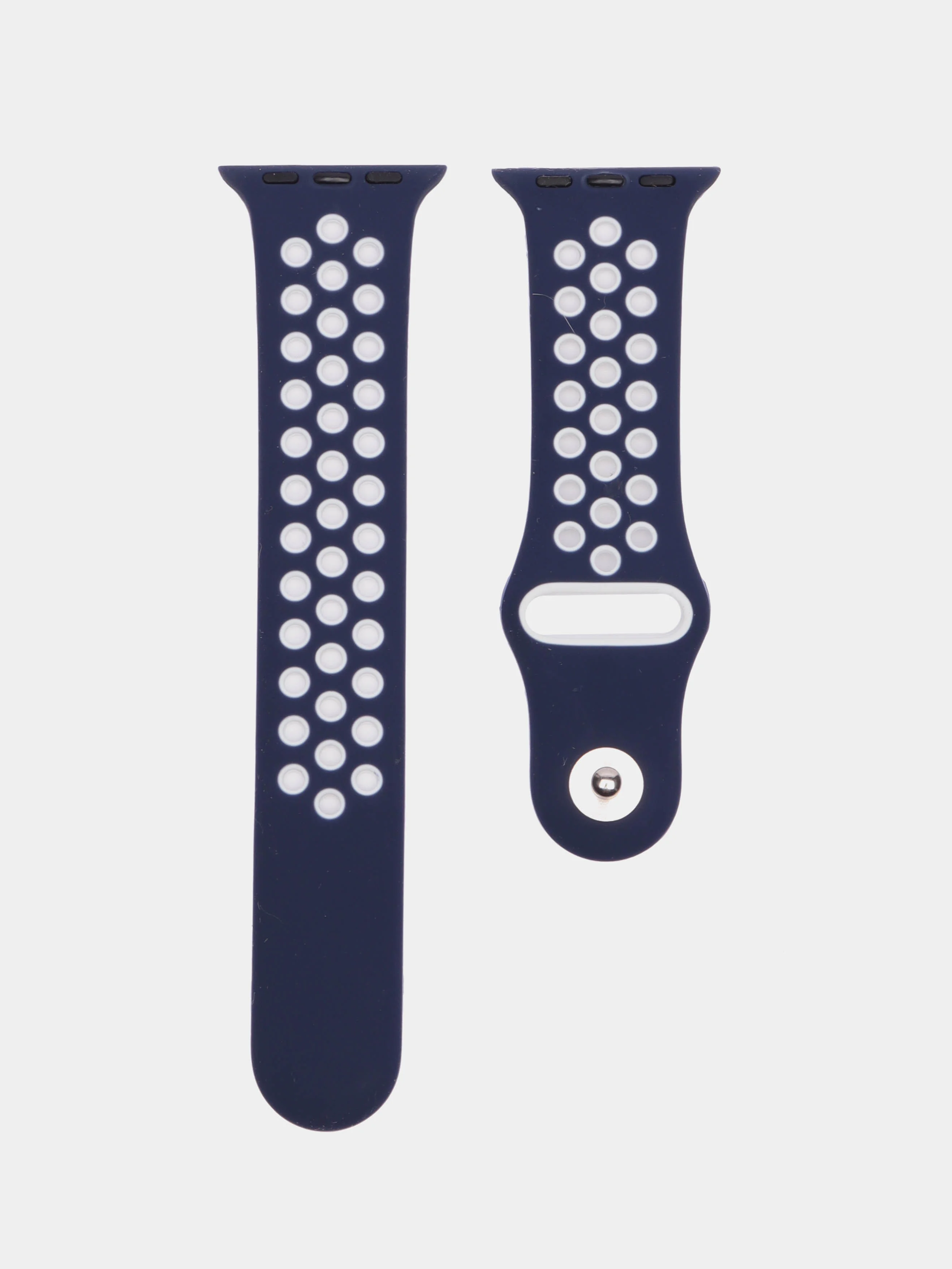 Синий меланж силиконовый ремешок для часов Apple Watch 1-7, SE
