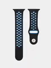 Синий меланж силиконовый ремешок для часов Apple Watch 1-7, SE
