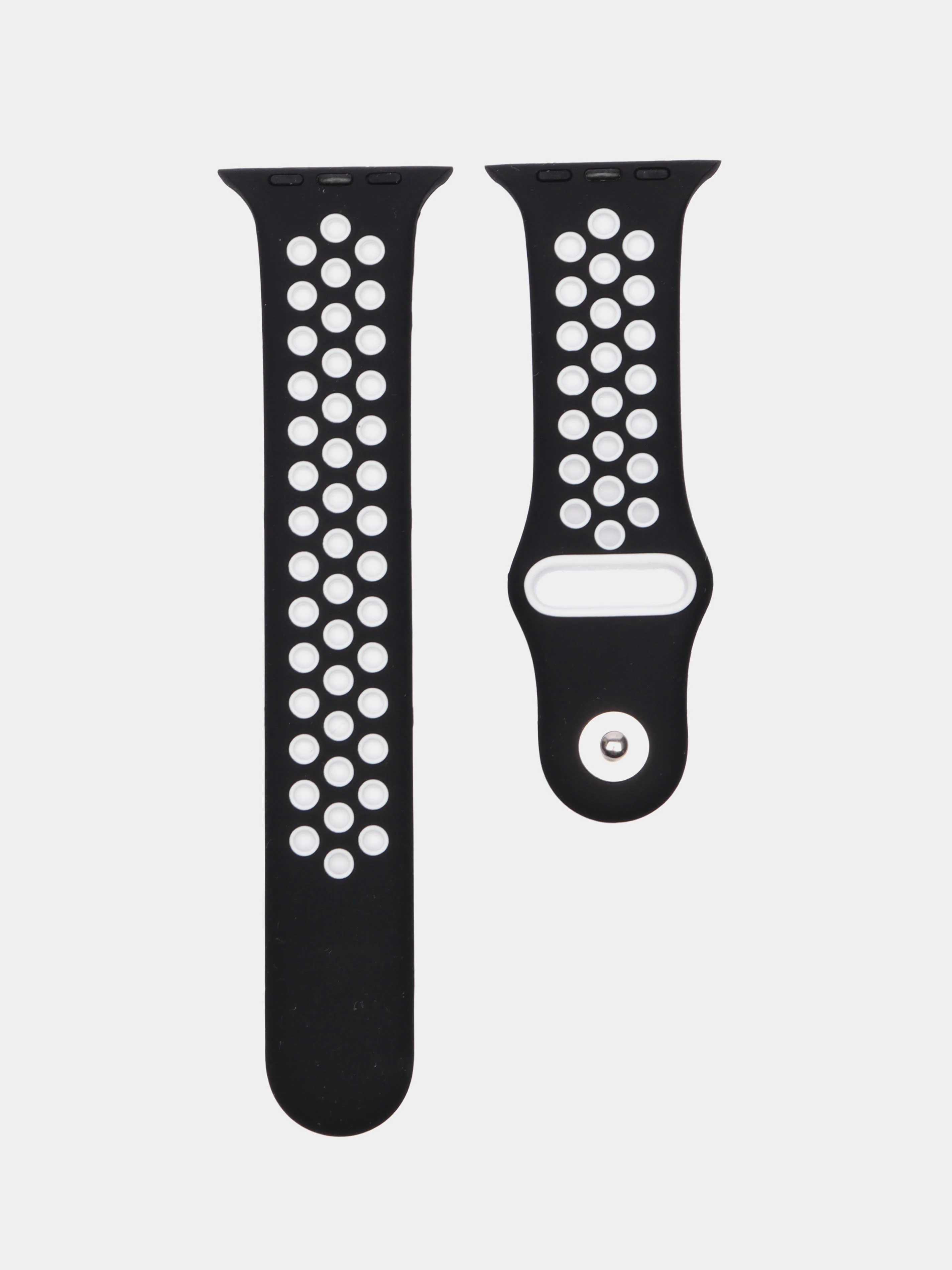 Тёмно-серый силиконовый ремешок для часов Apple Watch 1-7, SE