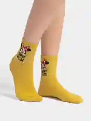 Желтый носки женские, с рисунком