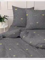 Комплект постельного белья, 1,5 спальный, 2х спальный, евро, семейный, 4007, полисатин
