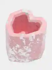 Розовый гипсовые подсвечники, в форме мини сердца, 2 штуки