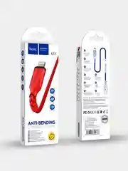 Красный кабель для iphone Lightning - USB для быстрой зарядки hoco X59