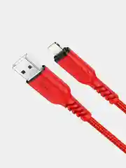 Красный кабель для iphone Lightning - USB для быстрой зарядки hoco X59
