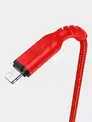 Красный кабель для iphone Lightning - USB для быстрой зарядки hoco X59