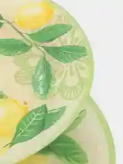 Желтый блюдо сервировочное, фруктовница,конфетница стеклянная 2-х ярусная, 3 вида
