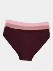 Розовый комплект хлопковых трусов из 3 штук