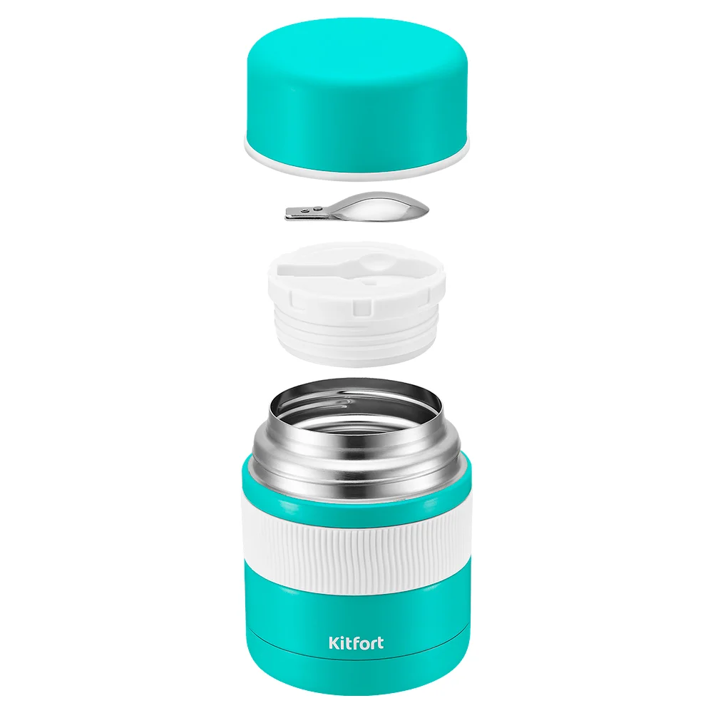Бирюзовый ланч-бокс Kitfort КТ-1218